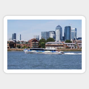 Thames Clippers at Thames Greenwich London Sticker